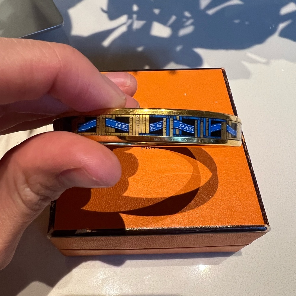 Hermes Printed Enamel Bracelet